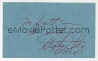 8y493 STEPHEN KING signed 3x5 index card 1983 it can be framed & displayed with a repro still!