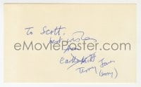 8y495 TERRY JONES signed 3x5 index card 1980s it can be framed & displayed with a repro still!