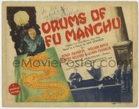 8y002 DRUMS OF FU MANCHU signed TC 1943 by Henry Brandon, who plays the Asian villain!