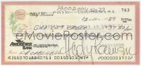 8y106 HEDY LAMARR signed 3x6 canceled check 1989 paying $37.22 to Gold Coast Cable!