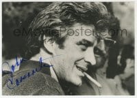 8y615 JOHN CASSAVETES signed 5x7 REPRO 1970s great smiling close up with cigarette in mouth!