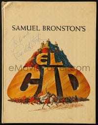 8y068 CHARLTON HESTON signed hardcover souvenir program book 1961 great images & info from El Cid!