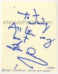 8y337 GORDON WALLER signed 4x6 cut album page 1996 the Peter and Gordon singer!