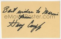 8y339 HARRY CAREY JR. signed 3x5 cut album page 1950s it can be framed & displayed with a repro still!