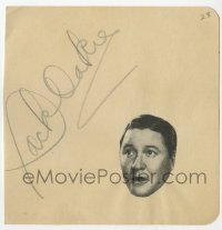 8y346 JACK OAKIE signed 4x5 cut album page 1940s it can be framed & displayed with a repro still!