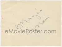 8y352 MARJORIE MAIN signed 5x6 album page 1940s it can be framed & displayed with a repro still!