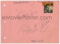 8y364 ROBERT ALDA signed 5x7 cut album page 1949 it can be framed & displayed with a repro still!