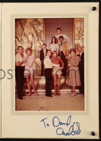 8y083 CAROL LYNLEY signed color 7x9.5 still 1972 on great cast portrait from The Poseidon Adventure!