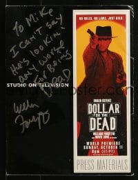 8y052 WILLIAM FORSYTHE signed presskit w/ 2 stills 1998 great images from Dollar for the Dead!