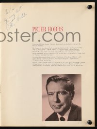 8y069 HERE TODAY signed stage play souvenir program book 1963 by Peter Hobbs AND Patience Cleveland!