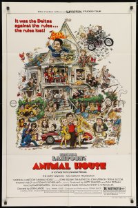 8z047 ANIMAL HOUSE style B 1sh 1978 John Belushi, John Landis classic, art by Rick Meyerowitz!