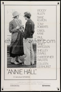 8z048 ANNIE HALL 1sh 1977 full-length Woody Allen & Diane Keaton in a nervous romance!