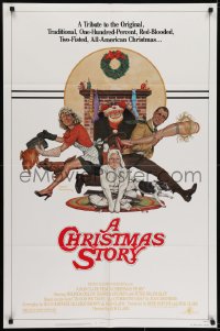 8z165 CHRISTMAS STORY NSS style 1sh 1983 best classic Christmas movie, art by Robert Tanenbaum!