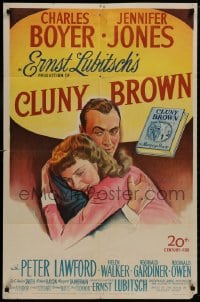 8z176 CLUNY BROWN 1sh 1946 Charles Boyer, Jennifer Jones, Lawford, directed by Ernst Lubitsch!