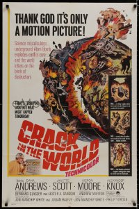 8z192 CRACK IN THE WORLD 1sh 1965 atom bomb explodes, thank God it's only a motion picture!