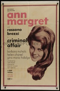 8z196 CRIMINAL AFFAIR 1sh 1971 Sette uomini e un cervello, Ann-Margret, Rossano Brazzi