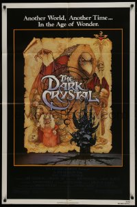 8z207 DARK CRYSTAL 1sh 1982 Jim Henson & Frank Oz, incredible Richard Amsel fantasy art!