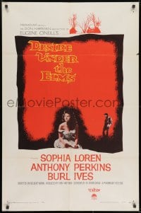 8z224 DESIRE UNDER THE ELMS 1sh 1958 sexy Sophia Loren, Anthony Perkins, Eugene O'Neill play!