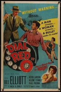 8z229 DIAL RED O 1sh 1955 a man escapes, a woman screams, a direct line to MURDER!
