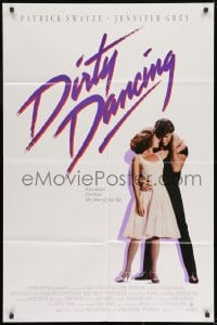 8z233 DIRTY DANCING int'l 1sh 1987 great romantic image of Patrick Swayze & Jennifer Grey dancing!