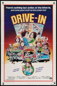 8z247 DRIVE-IN 1sh 1976 Texas movie theater teen comedy, Glenn Morshower, Lisa Lemole!