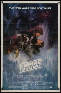 8z264 EMPIRE STRIKES BACK studio style 1sh 1980 classic Gone With The Wind style art by Roger Kastel