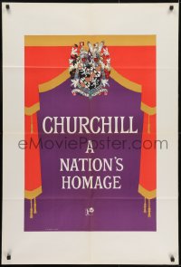 8z167 CHURCHILL A NATION'S HOMAGE English 1sh 1965 about the life of Winston Churchill!