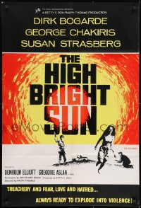8z411 HIGH BRIGHT SUN English 1sh 1964 The High Bright Sun, Dirk Bogarde, Susan Strasberg!