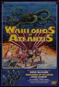 8z946 WARLORDS OF ATLANTIS English 1sh 1978 really cool fantasy art with monsters by Josh Kirby!
