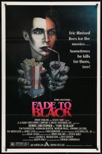 8z282 FADE TO BLACK 1sh 1980 Dennis Christopher lives AND kills for the movies!