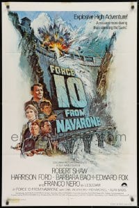 8z320 FORCE 10 FROM NAVARONE int'l 1sh 1978 Robert Shaw, Harrison Ford, cool art by Bryan Bysouth!