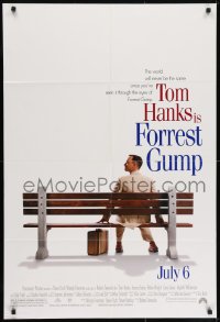 8z322 FORREST GUMP advance DS 1sh 1994 Tom Hanks sits on bench, Robert Zemeckis classic!