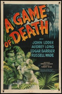 8z339 GAME OF DEATH style A 1sh 1945 Robert Wise's version of The Most Dangerous Game!