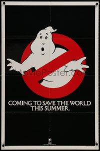 8z346 GHOSTBUSTERS teaser 1sh 1984 Ivan Reitman sci-fi horror, coming to save the world this Summer