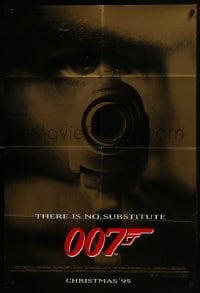 8z364 GOLDENEYE advance DS 1sh 1995 Pierce Brosnan as James Bond 007, cool gun & eye close up!