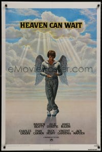8z401 HEAVEN CAN WAIT int'l 1sh 1978 Birney Lettick art of angel Warren Beatty!