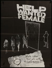 8z408 HELP WANTED FEMALE 1sh 1968 what's behind the ads with the double meaning?!