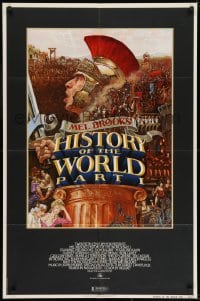 8z415 HISTORY OF THE WORLD PART I NSS style 1sh 1981 artwork of Roman soldier Mel Brooks by John Alvin!