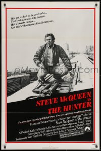 8z441 HUNTER 1sh 1980 bounty hunter Steve McQueen riding on top of a Chicago El!