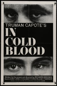 8z451 IN COLD BLOOD 1sh 1968 Richard Brooks directed, Robert Blake, Scott Wilson, Truman Capote!