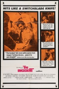 8z454 INCIDENT 1sh 1968 Victor Arnold, subway hostage Beau Bridges goes on a ride with terror!