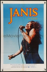 8z485 JANIS 1sh 1975 great image of Joplin singing into microphone by Jim Marshall, rock & roll!