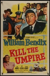 8z506 KILL THE UMPIRE 1sh 1950 great image of baseball umpire William Bendix!