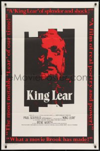 8z513 KING LEAR 1sh 1972 Cyril Cusack, Paul Scofield in the title role, Shakespeare!