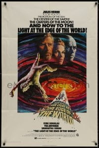 8z537 LIGHT AT THE EDGE OF THE WORLD 1sh 1971 Kirk Douglas, Jules Verne novel, cool Terpning art!