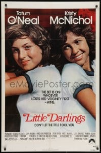 8z542 LITTLE DARLINGS 1sh 1980 Tatum O'Neal & Kristy McNichol make a bet to lose their virginity!