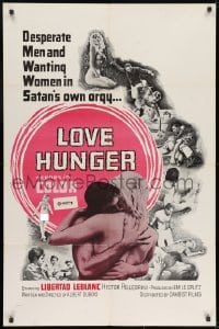 8z557 LOVE HUNGER 1sh 1965 desperate men & wanting women in Satan's own orgy!