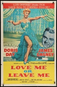 8z560 LOVE ME OR LEAVE ME 1sh 1955 full-length sexy Doris Day as Ruth Etting, James Cagney!