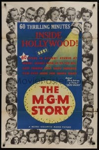 8z601 M-G-M STORY style A 1sh 1951 MGM studio biography, headshots of many top stars!