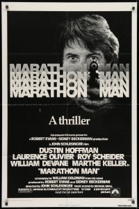 8z585 MARATHON MAN 1sh 1976 cool image of Dustin Hoffman, John Schlesinger classic thriller!